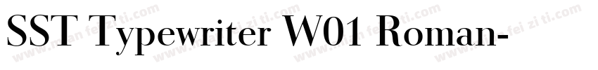 SST Typewriter W01 Roman字体转换